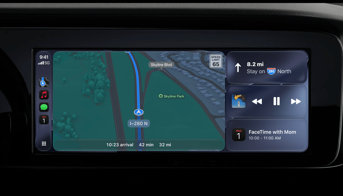 Apple CarPlay in iOS 27: parked video, a new Siri, and a Liquid Glass redesign - photo 2