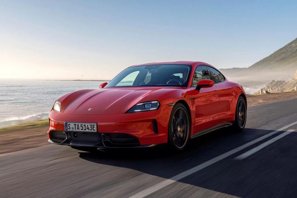Porsche Taycan 2027: E-Shift simulates eight gears via paddles, NACS becomes standard