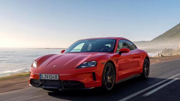 Porsche Taycan 2027: E-Shift simulates eight gears via paddles, NACS becomes standard