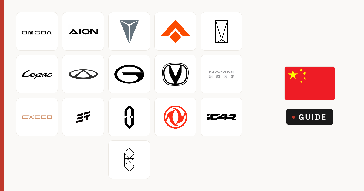 Who makes Aion, Jaecoo and Deepal: China's export badges explained